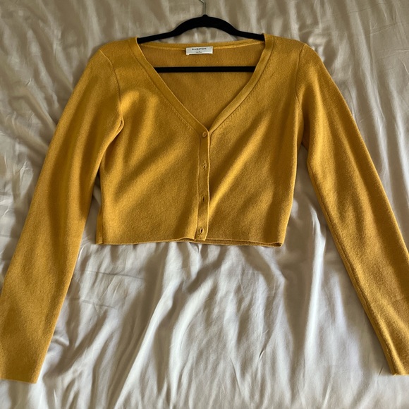 Aritzia Sweaters - Mustard V-Neck cardigan